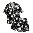thumbnail image 5 of Plus Size Pajama Sets for Women – Cotton Loungewear, Relaxing Sleepwear for All Sizes Comfortable Women Pajama Sets For Halloween Stylish Round Neck Design With Decorative Pattern For Fall, 5 of 6