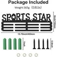 thumbnail image 2 of 1Set Sports Star Medals Display Medal Holder Inspirational Words Medal Holder Iron Wall Mounted Hooks, 2 of 8