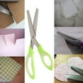 thumbnail image 4 of BSHAPPLUS® Pinking Shears, 9.5" Zig Zag Scissors, Pinking Shears for Fabric, Decorative Edge Scissors, Pinking Scissors, Scissors with Designs, Jagged Edge Scissors, Sewing Pinking Shears, 4 of 8