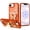 Cosmic Orange, variant on For iPhone 17E / 16E / SE4 Splendid Glitter Butterfly Design Stand with Metallic Edges Hybrid Case - Hot Pink