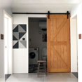 thumbnail image 3 of Sliding Barn Door Hardware Kit, Space Saving Design & Heavy Duty Steel, for Single Wooden Door, Easy Installation & Smooth Quiet Operation, Industrial Grade Components for Kitchen, 3 of 5