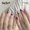 HY273, variant on Fofosbeauty 24pcs Press on False Nails Tips, Round Fake Nails, Round Glitter White