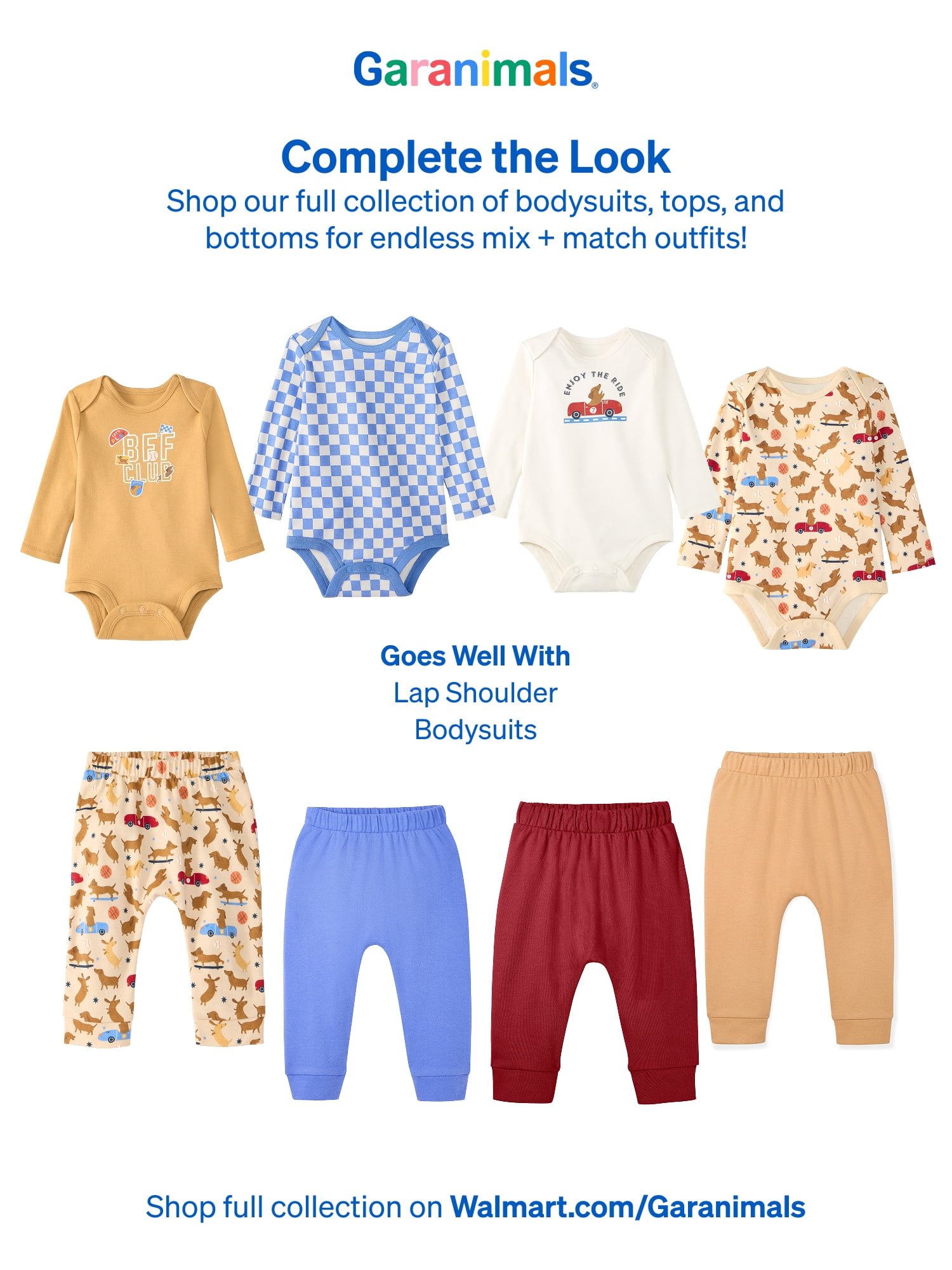 Garanimals Newborn & Baby Boy 100% Cotton Pull-On Jogger Pants, Sizes 0–24M, Single & 4-Pack