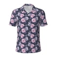 thumbnail image 2 of Daiia Flowers Pattern Men’s Polo Shirts,Solid Deck Shirt,Classic Fit, Breathable Cotton Polo for Casual and Sport Wear-4X-Large, 2 of 7