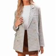 thumbnail image 4 of Sakmal Gray Blazer Women Plus Size Suit Jacket Long Sleeve Trendy Womens Blazer XL, 4 of 5