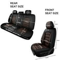 thumbnail image 3 of 5-Seats Car Seat Covers for 95% Jeep Models Leather Auto Vehicle Seat Cushions Waterproof Seat Cover Airbag Compatible(Black&Coffee-Luxury), 3 of 6