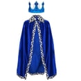 thumbnail image 3 of Capa navideña roja, azul y morada para fiesta entre padres e hijos del príncipe rey de Halloween, 3 of 5