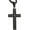 Black, variant on Cross Necklace for Man, Stainless Steel Black/Silver Cross Pendant Necklace, Christian Jewelry Chain