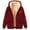 Wine, variant on BiZtdJrK Cute Heart Sweatshirt Jackets for Women Zip Up Long Sleeve Sherpa Lined Hooded Jacket Drawstring Fashion Casual Hoodie Outerwear with Pockets Red XL