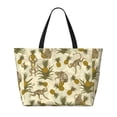 thumbnail image 2 of Kdxio Monkeys and Pinealpples Pattern Large Capacity Beach Travel Bag with Zipper Multiple Pockets Foldable Waterproof Tote for Pool Gym Camping Travel, 2 of 7
