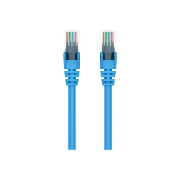 Belkin CAT5e Snagless Patch Cable RJ45 Connectors 3 ft. Blue A3L79103BLUS