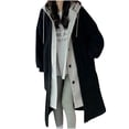 thumbnail image 3 of Fall Outfits for Women 2025 Fall Outfits for Women 2025 Fashionable Solid Color Patchwork Hooded Button Cardigan Long Sleeved Jacket, 3 of 6