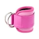 thumbnail image 2 of Correa de tobillo para pierna, correa de tobillo con doble anillo en D, banda de resistencia ajustable para mujeres y hombres Rosa, 2 of 9