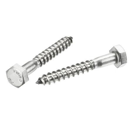 

Uxcell M6 x 45mm 304 Stainless Steel Hex Lag Screws for Wood 10 Pack