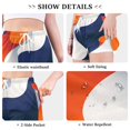 thumbnail image 6 of FORMRS Womens Swim Shorts Mesh Liner Quick Dry Casual Beach Board Bottom with Pockets, Sizes S-2XL, Blue Abstract Wavy, 6 of 9
