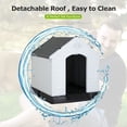 thumbnail image 6 of YRLLENSDAN 41/35/ 27 inch Plastic Dog House Outdoor, Waterproof Dog Houses for Small Dogs House with Air Vents and Elevated Floor Indoor Weatherproof Doghouse for Small Dogs, 6 of 7