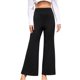 thumbnail image 1 of Pantalones acampanados Pantalones largos con pierna acampanada y cintura alta con abertura lateral para mujer Lady Dating Negro XXL, 1 of 8