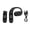 Black, variant on M Buder Bluetooth Earphone 180 Degree Rotatable Single Ear Wireless Hook Headphone Replaceable Battery Blue, 4.33 inches / 11 cm [cite: 13, 23]