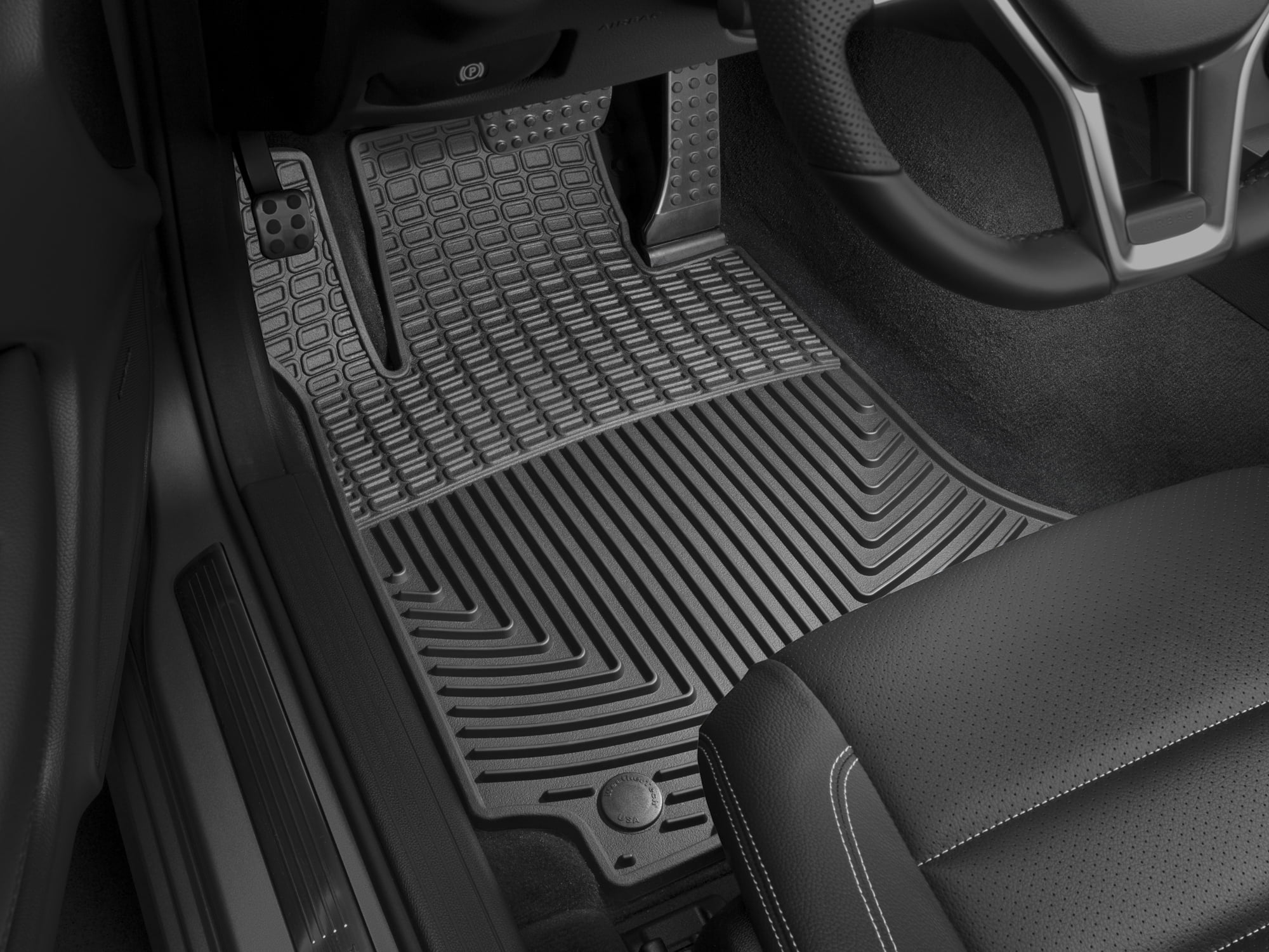 WeatherTech All-Weather Floor Mats compatible with Mercedes C 63 AMG, C-Class, E-Class - 1st Row (Driver & Passenger), Black
