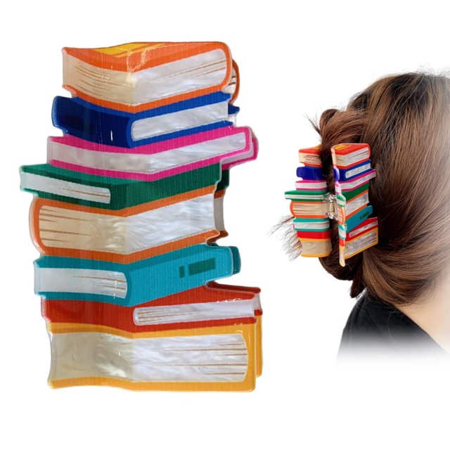 Pinza para el pelo XINYU con forma de libro accesorios bonitos para profesores regreso a clases