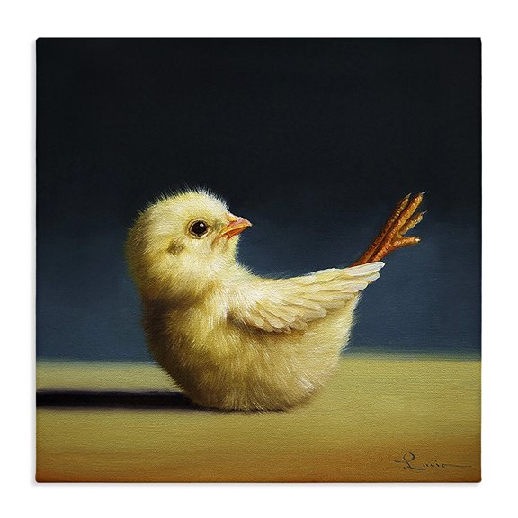 Stupell Industries Contemporary Yoga Chicks Boat Pose Funny Farm Bird Canvas Art, 17 x 17, by Lucia Heffernan