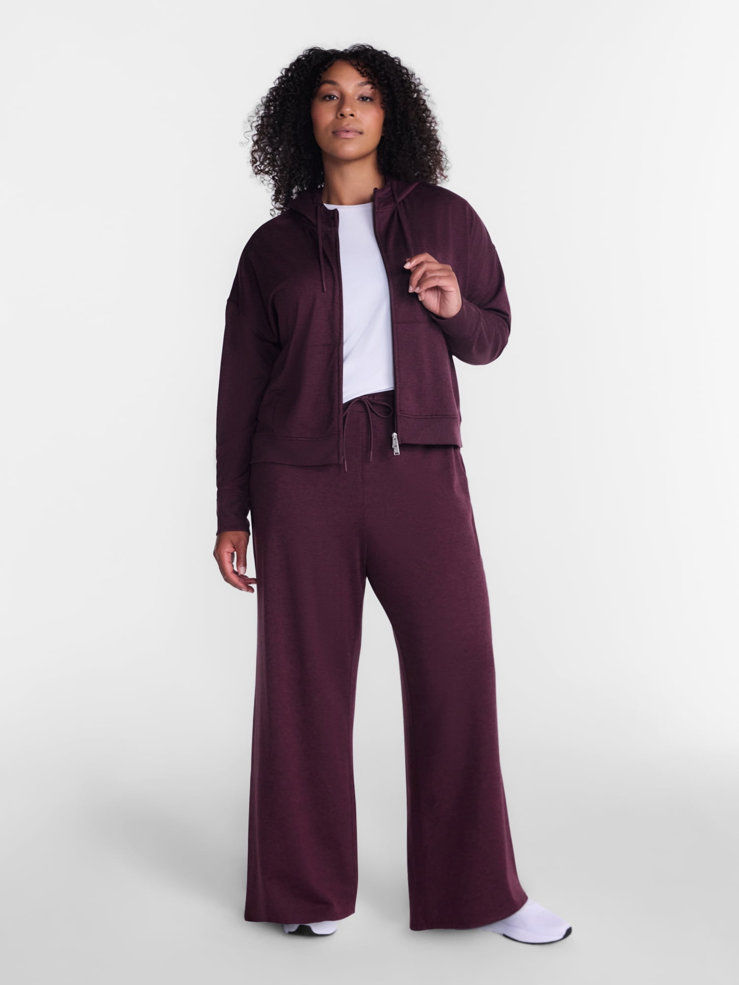 Athletic Works Women’s and Women’s Plus ButterCore Wide Leg Pants, 30” Inseam, Sizes XS-4X