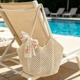 thumbnail image 4 of Gumesh Beach Bags for Women - Women Beach Tote Bag, Summer Mesh Hollow Straw Tote Bag for Holiday Market, 4 of 7