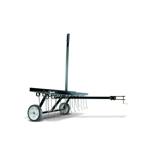 Agri-Fab 45-0294 40in Tow Behind Lawn Dethatcher, 20 Durable Spring Steel Tines Lawn dethatcher, Designed to pull behind Lawn and Garden Tractors, Black CA3