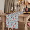 thumbnail image 2 of Table Runners 60 Inches Long Dress Scarves, Spring Red Floral Farmhouse Kitchen/Dining Table Runner, Small Coffee Tablerunners, Daiy Birds Farmhouse Blue Botanical 13x60 Inch, 2 of 9