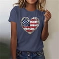 thumbnail image 6 of Vetsdori Women's Short Sleeve T Shirts 4th of July USA Years Anniversary Pullover Patriotic Casual Red White and Blue Graphic,Crew Neck Summer Shirts for Women Independence Day, 6 of 7