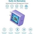 thumbnail image 3 of chalian iPhone Charger Super Fast Charging 20W PD Power Wall Charger with 6FT Charging Cable Compatible iPhone 14/14 Pro Max/13/13 Pro Max/12/12 Pro/12 Pro Max/11/11 Pro iPad(Purple), 3 of 14