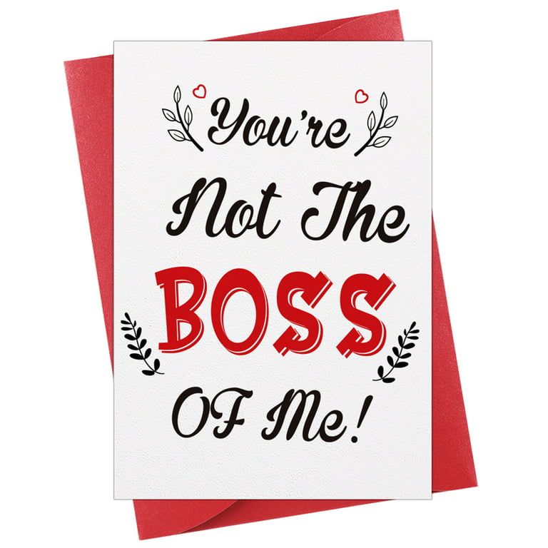 WaaHome Boss Day Card 4x6 Funny Boss Day Card for Boss Women Men