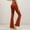 Brown Hip Lifting Flare Leggings, variant on Women's Flare Leggings Soft Stretchy High Waisted Tummy Control Workout Wide Leg Flared Leggings Lightweight Comfy Slim Yoga Pants Hot Pink XXL
