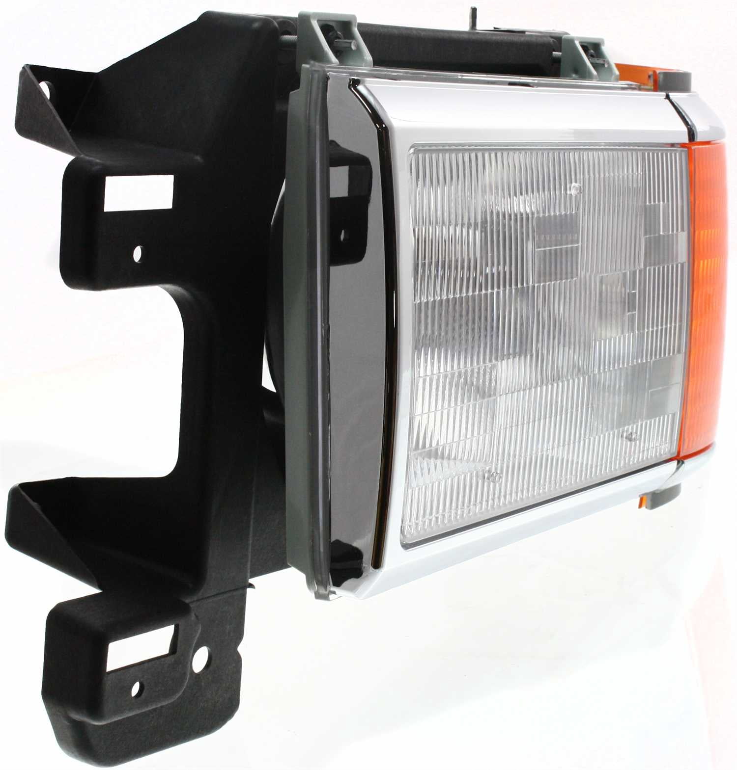 Headlight Compatible With 1987-1991 Ford F-250 Bronco Left Driver Halogen With bulb(s)