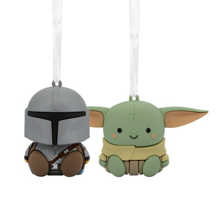 Hallmark Better Together Star Wars: The Mandalorian and Grogu Magnetic Christmas Ornaments, Set of 2, Shatterproof, 0.06lbs
