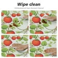 thumbnail image 4 of ONETECH  Fitted Elastic No-Slip Fit Table Cover with Soft Flannel Backing, Apples, Round, 4 of 7