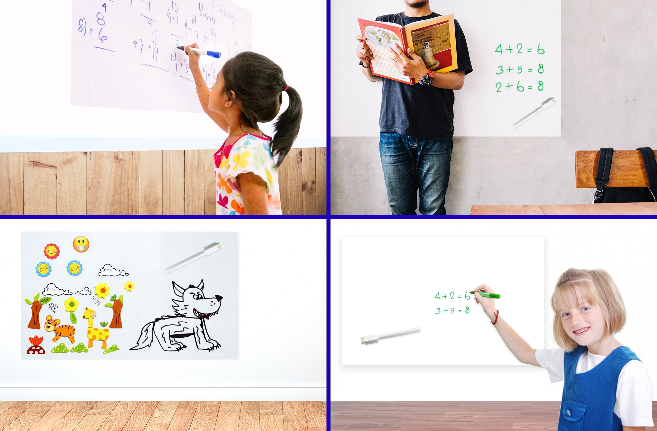 Flexible Magnets Magnetic Whiteboard with Adhesive Back