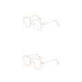 thumbnail image 3 of Jumpingount Gafas para miopía con montura antiazul, gafas cuadradas ligeras, gafas graduadas para mujer, montura rosa para estudiantes, luz Marco de oro rosa. Luz plana anti-azul 2piezas, 3 of 6
