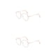 thumbnail image 3 of Minnieouse Gafas para miopía de Metal antiazul, gafas cuadradas transparentes para ordenador, gafas para hombre, estudiante, rosa 200, miopía Marco de oro rosa. miopía de 200 grados 2piezas, 3 of 6