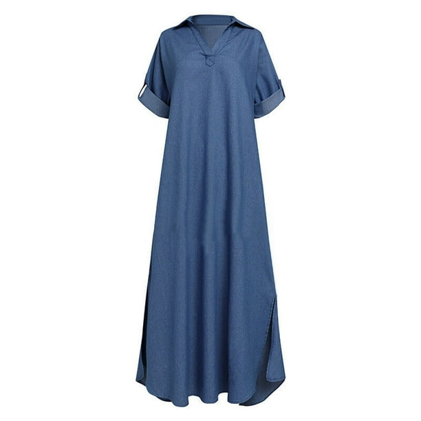 Plus size denim dress uk sale