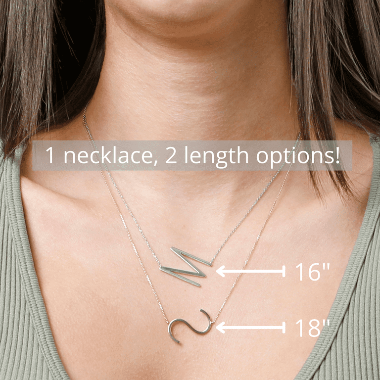 Sideways gacha Letter M necklace initial