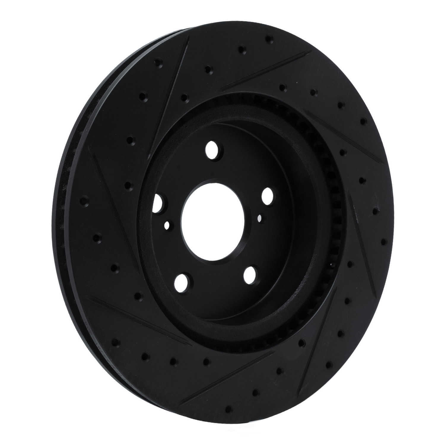 Dynamic Friction Company 633-76154R DFC Brake Rotor - Drilled And Slotted - Black