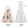 thumbnail image 3 of Yayeee Kitchen Hanging Hand Towels Set of 2 with Loop Bathroom Absorbent Tie Towel, Blue Christmas Santa, 3 of 7