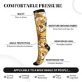 thumbnail image 3 of Lsque 70s Groovy Hippie Pattern Sport Compression Socks for Men & Women 15-20 mmHg Knee High Nurse Pregnant Running Medical and Travel Athletic, 3 of 6