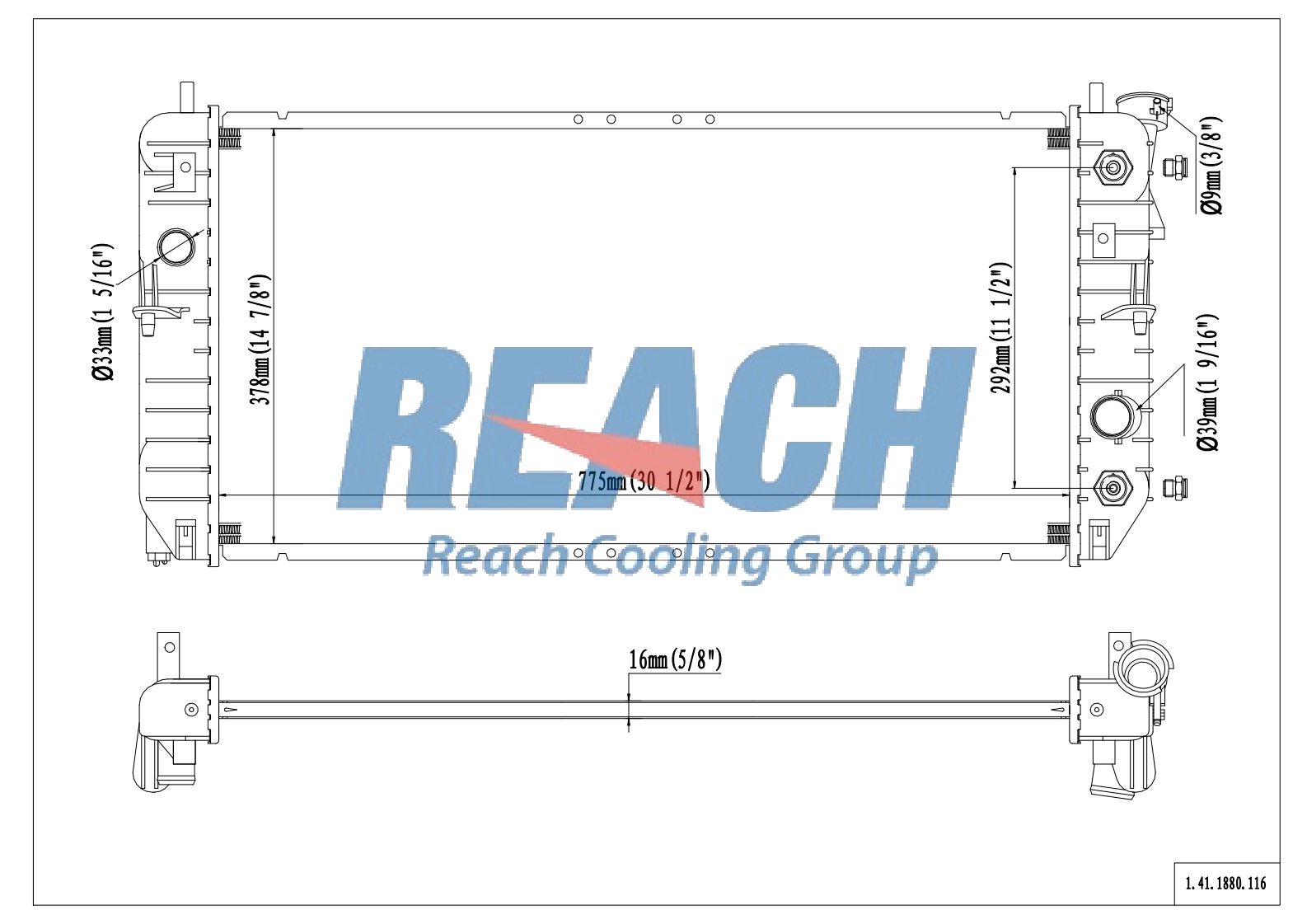 REACH Radiator 41-1880 for 1997-2005 Buick Park Avenue