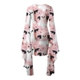 thumbnail image 5 of Karymi Summer Dress Halloween Print Bodycon Mini Dress, Crew Neck Flare Irregular Long Bell Sleeve Halloween Party Costume Dress Easter Dress, 5 of 5