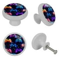 thumbnail image 4 of Game Controller Round Glow-in-the-Dark Dresser Hardware Pack: Fluorescent Drawer Pulls & Knobs for Cabinets, Wardrobes, and Dressers, 4 of 6