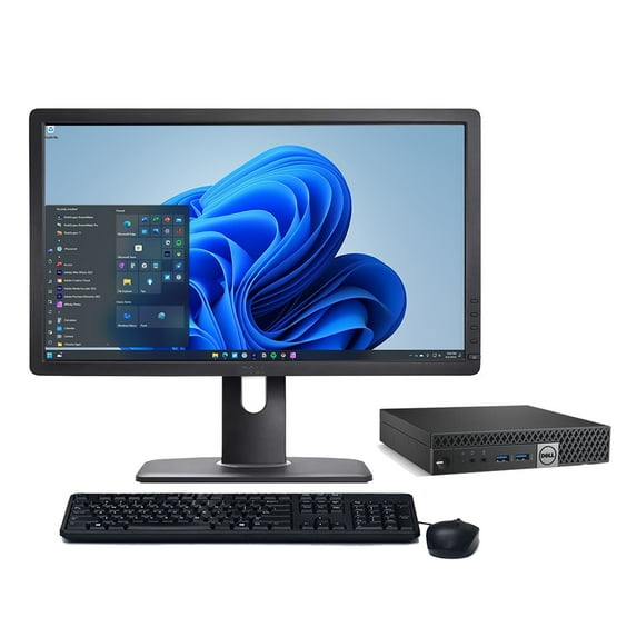 Restored Dell OptiPlex Micro PC | Windows 11 | Intel i5 9th gen Processor | 8GB RAM | 256GB SSD | 22" LCD (Refurbished)