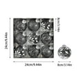 thumbnail image 6 of 9PCS Obsidian Black Christmas Ball Ornament Set, Glitter Painted PET Plastic Shatterproof Baubles, Elegant Hanging Tree Decorations for Holiday Party Home Décor 2025 Trend, 6 of 6