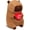 Heart, variant on Capybara Plush Cute Capybara Stuffed Animal Kawaii Plush Toy with Bee Backpack Cute Pillow Soft Toy Gifts for Kids Boys Girls 12 Inch